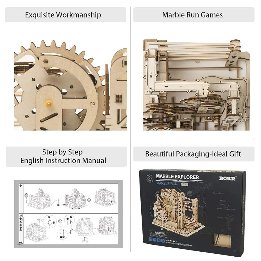 ROKR DIY マジッククラッシュ LG503 ROKR Marble Explorer Swingback Wall Marble Run LG503